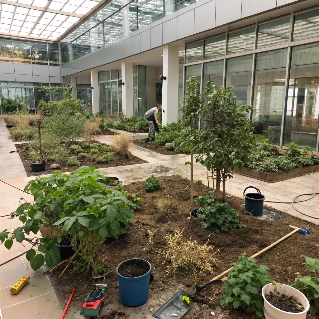 Challenges in atrium plant maintenance
