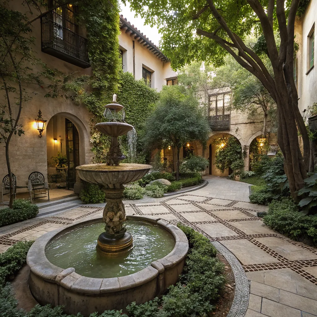 Courtyard with water feature